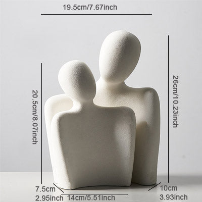 Standing Pair by House Kaolin, two cast resin figures in a matte finish, view 6